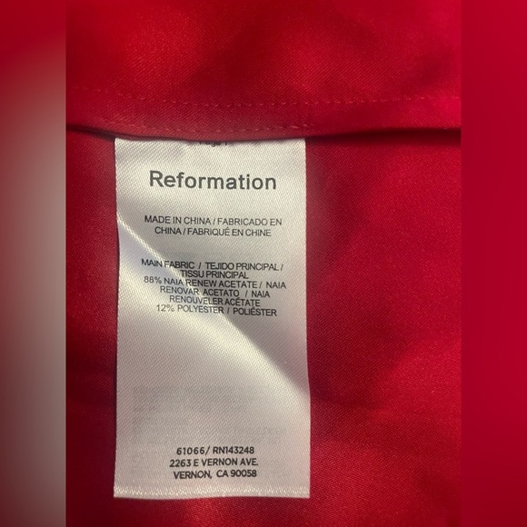 - Reformation Johan Satin Dress- size 12 - Picture 10 of 11